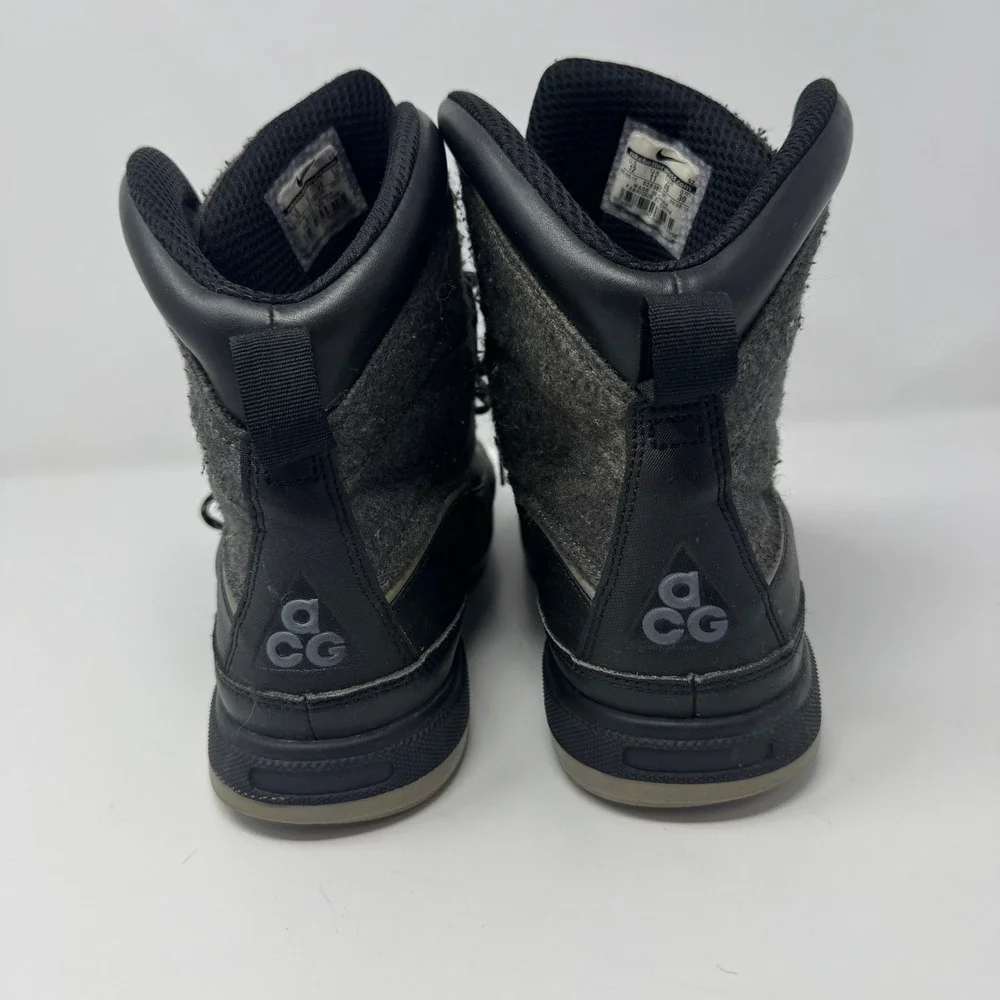 *STAIN Nike ACG Woodside 2 High Black Grey Wool Duck Boots Mens 12 525393-091